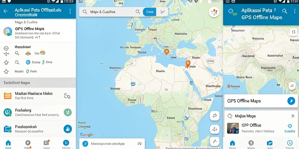 Tampilan antarmuka aplikasi GPS Offline Maps 9939 yang sederhana dan fungsional.