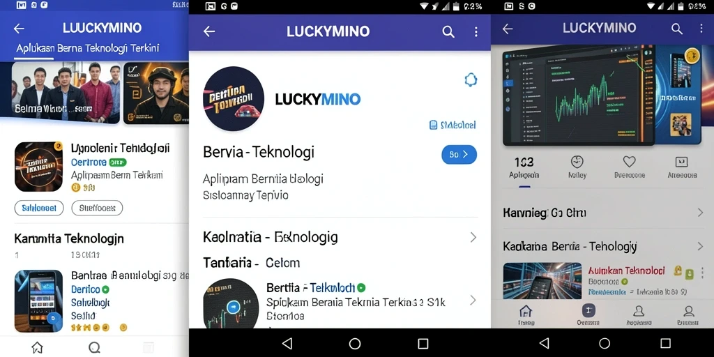 Antarmuka LUCKYMINO yang modern dan menarik.