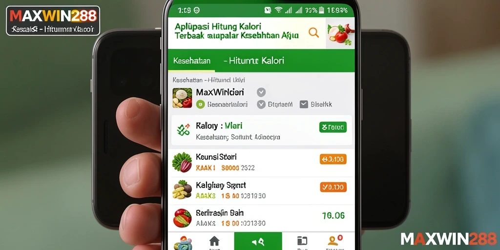 Tampilan antarmuka utama MAXWIN288 untuk menghitung kalori dengan mudah.