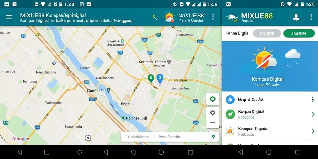 Tampilan antarmuka aplikasi Kompas Digital MIXUE88 yang ramah pengguna.
