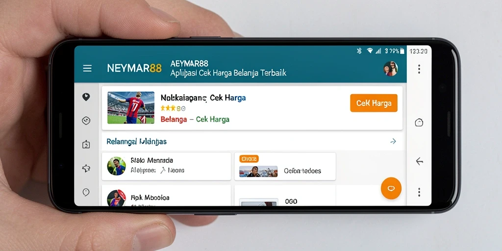 Tampilan antarmuka aplikasi NEYMAR88 untuk cek harga produk.