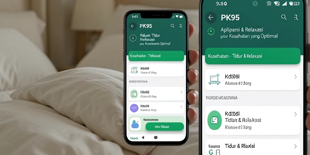 Antarmuka pengguna PK95 yang menawan untuk tidur dan relaksasi.
