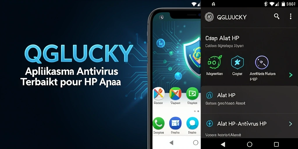 Tampilan antarmuka <strong>QGLUCKY</strong> yang bersih dan intuitif untuk pemindaian antivirus.